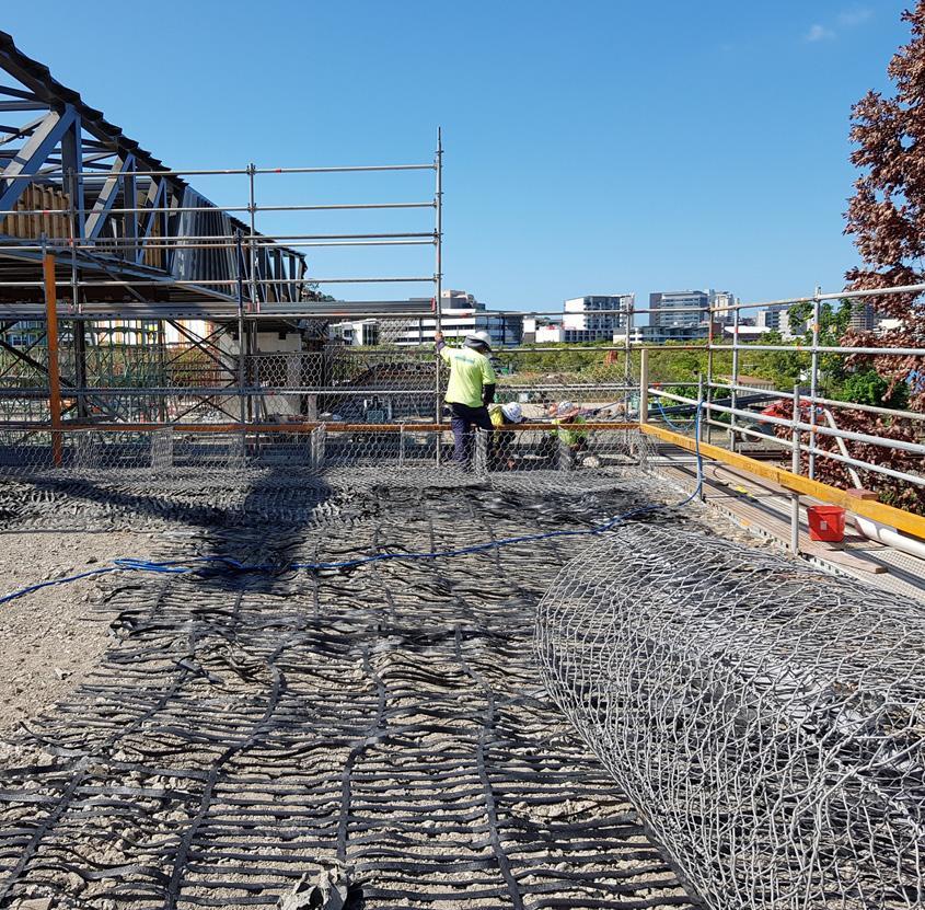 Wire mesh system with rock face connect reid park 845X831